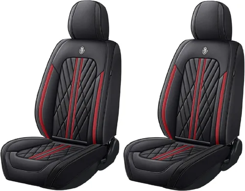 Miniatura 10 de Juego de fundas de asiento de automóvil de cuero nappa impermeables y transpirables de ajuste universal, cojín protector para vehículo automotriz