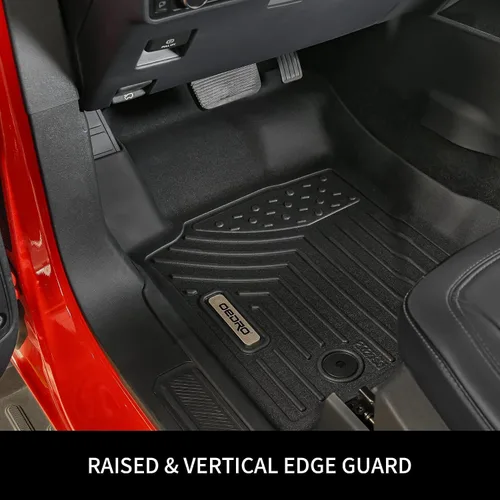 Miniatura 3 de OEDRO Alfombrillas de Piso para Jeep Cherokee 2015-2023 (No para Grand Cherokee), Protectores TPE Negro para Todo Clima de 1ra y 2da Fila con Ajuste