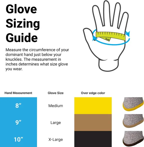 Miniatura 6 de Armor Guys Hammer Head 3 Basetek - Guantes de trabajo protectores – Agarre de poliuretano gris para mujeres y hombres con forro HDPE A3 Basetek – L