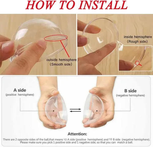 Miniatura 5 de 20 esferas transparentes rellenables de 2.36 pulgadas, plástico transparente engrosado, esférico, para decoración de árbol de Navidad y días