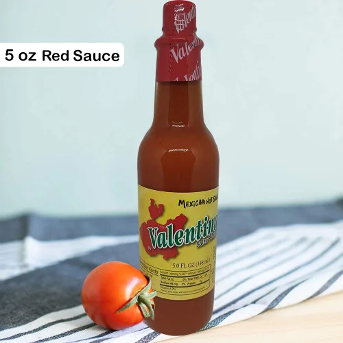 Miniatura 2 de Valentina Salsa Red Hot Sauce Salsa mexicana picante totalmente natural, vegana, mezcla de especias hecha de pimientos rojos, perfecta para papas