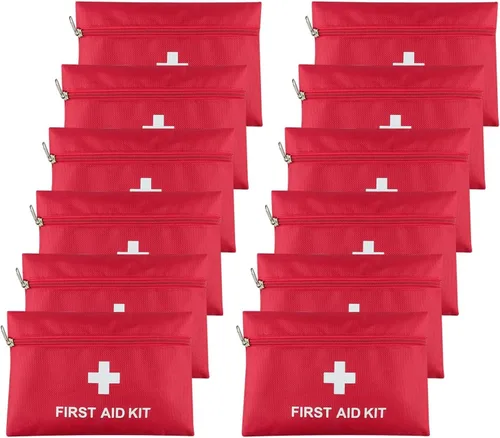 Miniatura 14 de Kit vacío de primeros auxilios de nailon, compacto, impermeable y ligero, bolsa de primeros auxilios con cremallera para emergencias en el hogar