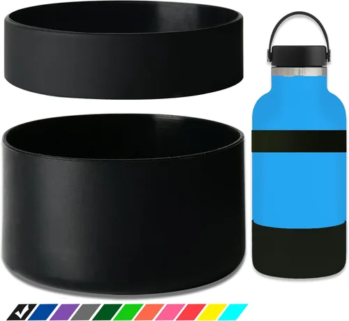 Miniatura 11 de Greant Funda protectora doble para botella de agua compatible con Hydro Flask, funda flexible de silicona compatible con funda Hydroflask, funda