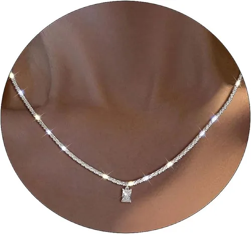 CAROVO Collar de oro para mujer, delicados collares de oro de 14 quilates, collares de diamantes chapados en oro de 14 quilates, lindos collares