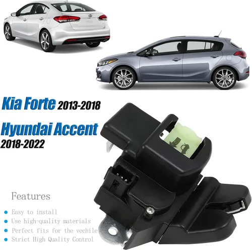 Miniatura 2 de Motor de Actuador de Pestillo de Cerradura de Maletero Trasero Compatible para Kia Forte 2013-2018 Hyundai Accent 2018-2022 Reemplaza Pestillo