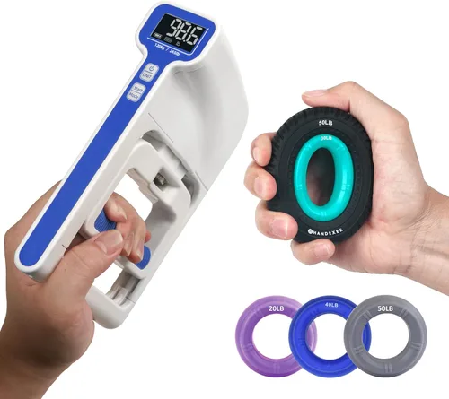 Miniatura 11 de Grip Strength Tester, Digital Hand Dynamometer FDA Registered with Backlit LCD for Grip Strength Testing and Training Probador de fuerza de agarre