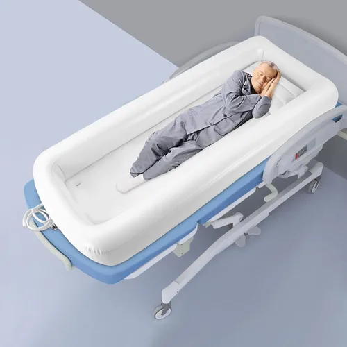 Miniatura 9 de Bañera inflable médica, bañera de cama, bomba de aire eléctrica Bañera de PVC, ducha de cama para pacientes con tina reducida