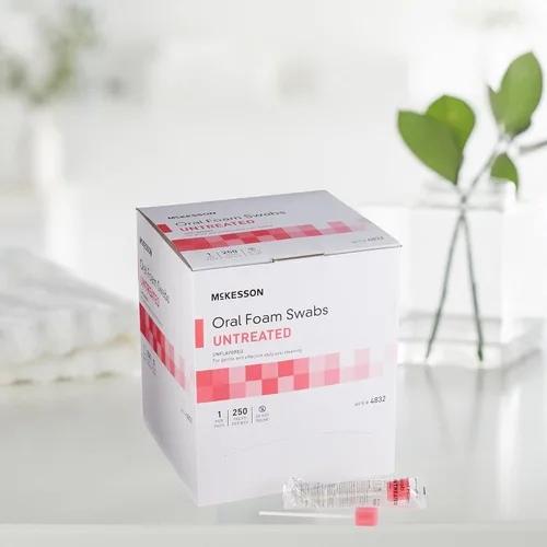 Miniatura 5 de McKesson Hisopos de espuma oral, sin tratamiento, limpieza oral suave y diaria, sin sabor, 250 unidades, 4 paquetes, 1000 en total
