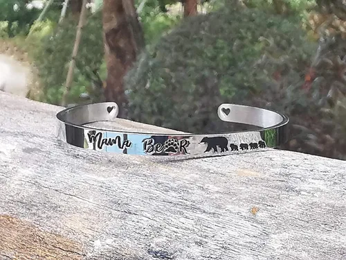Miniatura 2 de Veeshy Pulseras de puño de mamá osa con cachorros para mujeres