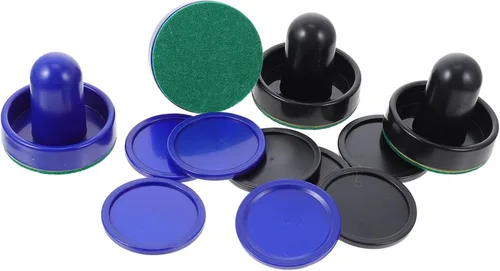 2 juegos de mini discos de hockey de aire para juegos de mesa, accesorios duraderos de hockey sobre hielo para juegos mejorados para adultos y