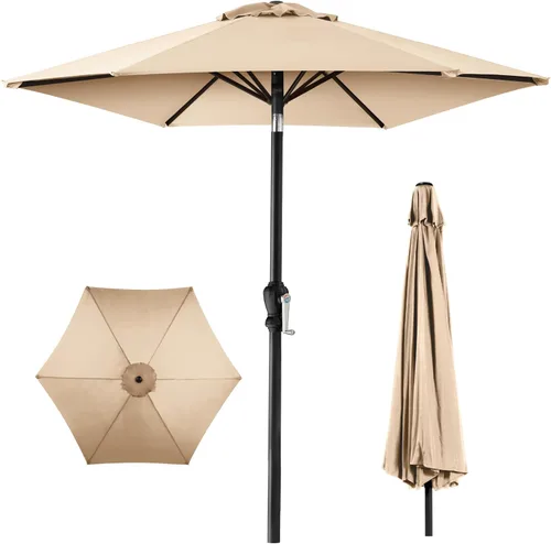 Miniatura 33 de Best Choice Products Sombrilla de patio al aire libre de 10 pies, sombrilla de mesa para exteriores, sombrilla de patio, sombrilla de mercado con 8