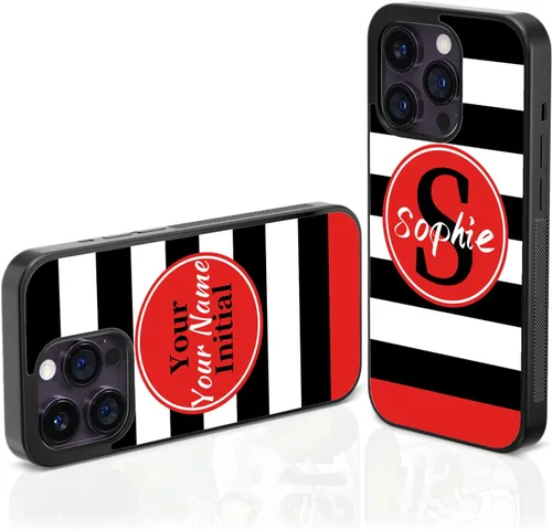 Miniatura 17 de Fundas de teléfono con nombre personalizado compatibles con iPhone 5/6/7/8/Plus/X/Xs/Xr/11/12/13/14/mini/Pro/Max, Samsung Galaxy S20/S21/S22 Nombre