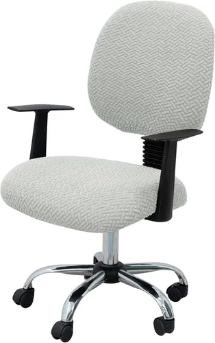 Miniatura 19 de MIFXIN - Fundas elásticas para silla de oficina de Jacquard, 2 piezas para sillas de escritorio o de la computadora, protector universal