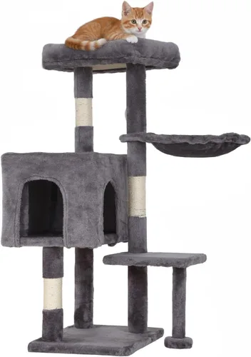 Miniatura 22 de PayLessHere Árbol para Gatos de 54 Pulgadas Torre para Gatos con Poste Rascador para Gatos, Soporte de Condominio para Gatos de Múltiples Niveles