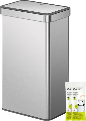 Miniatura 14 de EKO EcoSmart - Basurero de cocina alto y grande, 80L/21.1 G de alta capacidad, cubo de basura con sensor de movimiento cuadrado suave sin contacto
