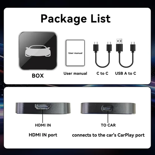 Miniatura 8 de Adaptador de TV para automóvil con CarPlay inalámbrico, convertidor HDMI a USB, compatible con Fire TV Stick, consolas de juegos, adaptador HDMI