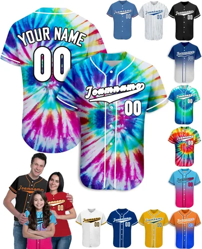 Miniatura 22 de Camiseta de béisbol personalizada para hombres, mujeres y niños con nombre, número y logotipo, camisetas de sóftbol personalizadas, S-4XL