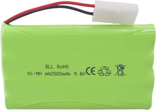Miniatura 8 de 2 pilas recargables AA de 9.6 V 2800 mAh con enchufe Tamiya con cable de carga USB para coches de juguete a control remoto, camiones, tanques