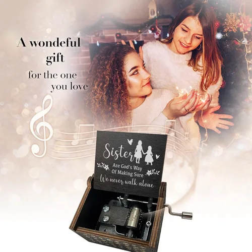 Miniatura 3 de Caja de música de regalo para tía de sobrina o sobrina tía, regalo de cumpleaños, regalos para tía, regalos para tía, cajas musicales de madera