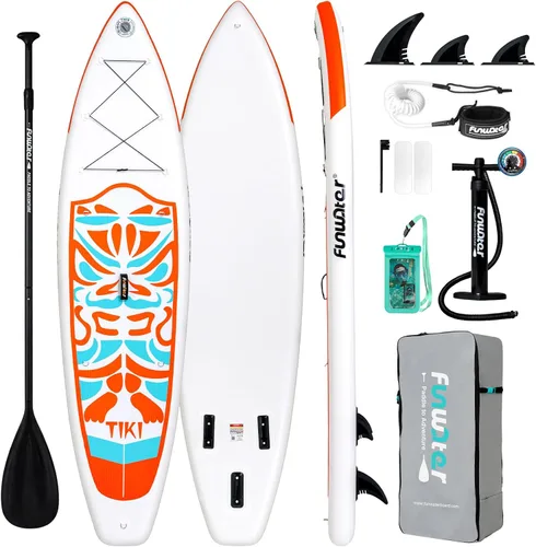 Miniatura 13 de FunWater Inflatable Ultra-Light Stand Up Paddle Board for All Skill Levels with Premium SUP Paddleboard Accessories,Non-Slip Comfort Deck for Youth