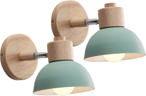 Miniatura 13 de Adjustable Scandinavian Wall Lamp E27 Lighting Fixture Retro Industrial Style for Bedroom Living Room Hallway(Amarillo,1 Pieza)