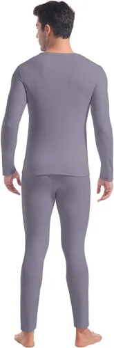 Miniatura 9 de CL convallaria Long Johns Ropa Interior Térmica para Hombres con Forro Polar Suave Capa Base para Clima Frío Conjunto de Regalo Superior e Inferior