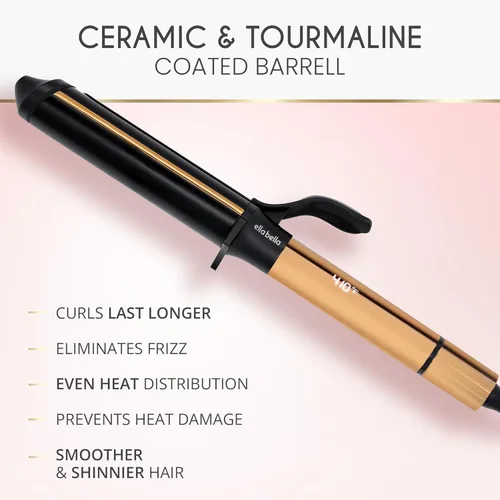 Miniatura 4 de ELLA BELLA® Plancha rizadora de 1.25 pulgadas con tecnología infrarroja • Rizador de pelo profesional • Plancha rizadora de cerámica • Transforma tu