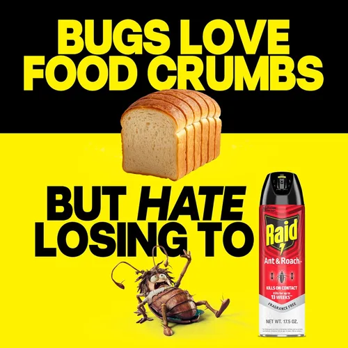 Miniatura 5 de Raid® Ant & Roach Killer Spray, sin fragancia, 17.5 onzas, paquete de 2