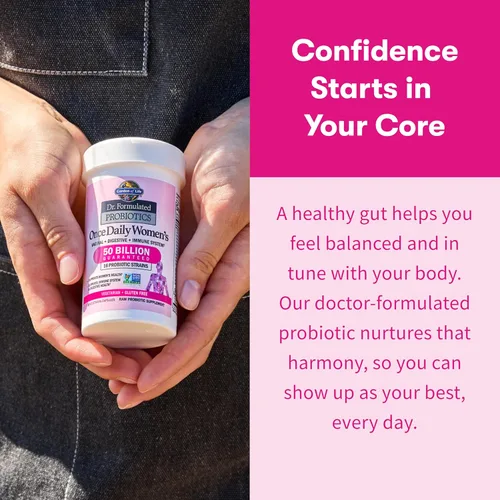 Miniatura 8 de Garden of Life Once Daily Dr.- Probióticos formulados para mujeres, 50 mil millones de UFC, 16 cepas probióticas con orgánico para la salud