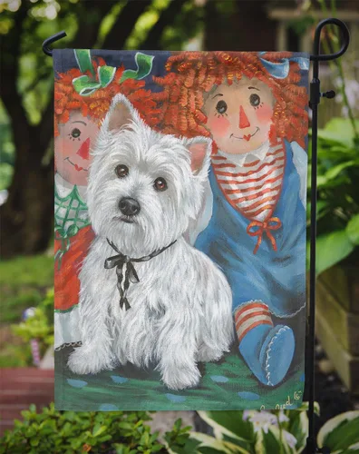 Miniatura 184 de Caroline's Treasures PPP3090GF - Bandera decorativa para jardín de bulldog inglés y otoño, para exteriores, patio, flores, tamaño de jardín