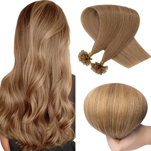 Miniatura 23 de SEGO Extensiones de cabello humano con micro cuentas, extensiones de cabello humano con micro bucle, lacio, natural, fusión fría, 1.76 oz/paquete