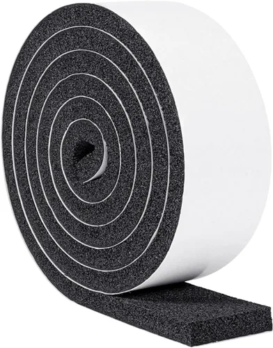 Miniatura 13 de Yotache Cinta de Sellado de Espuma Autoadhesiva de Celda Abierta de 1/2 pulgadas x 1/4 pulgadas, Burlete para Aislamiento de Puertas, Insonorizante