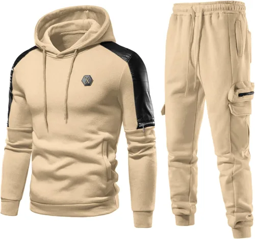 Miniatura 2 de Conjunto deportivo de 2 piezas para hombre, sudadera con capucha y manga larga