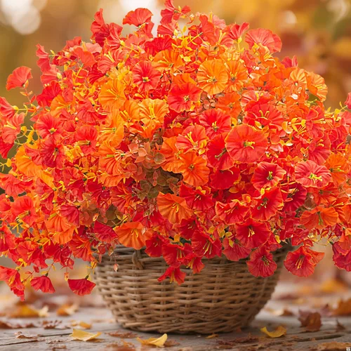 AITISOR 16 paquetes de flores artificiales de otoño que no se decoloran, plantas artificiales de otoño para interiores y exteriores, para centro de