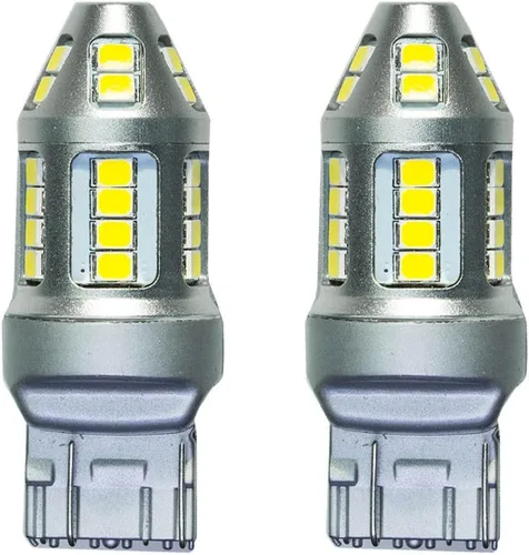 Miniatura 10 de PA LED 2 piezas 13SMD T20 7443 azul auto LED bombilla 12V para señal de giro lateral marcador de parada luz trasera