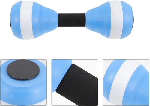 Miniatura 4 de BESPORTBLE Mancuernas aeróbicas acuáticas, 1 par de mancuernas flotantes de Eva para entrenamientos de piscina