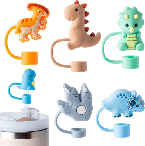 Miniatura 9 de 6 piezas de tapas de popote mágicas de silicona para taza Stanley de 30 y 40 oz, tapas reutilizables para popotes para accesorios de taza Stanley