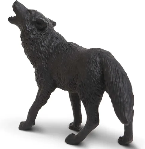 Miniatura 5 de Safari Ltd. Figura de lobo negro, figura detallada de plástico de 3.7 pulgadas, divertido juguete educativo para niños, niñas y niños a partir de 3