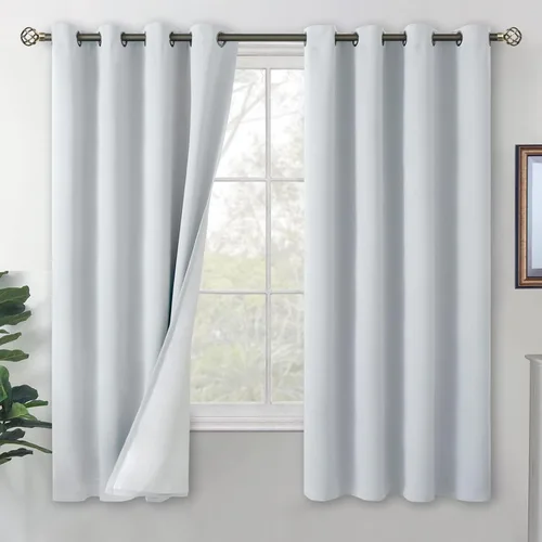Miniatura 31 de BGment Cortinas opacas cortas de 30 pulgadas de largo, 2 paneles de cortinas 100% de oscurecimiento de la habitación para ventanas pequeñas
