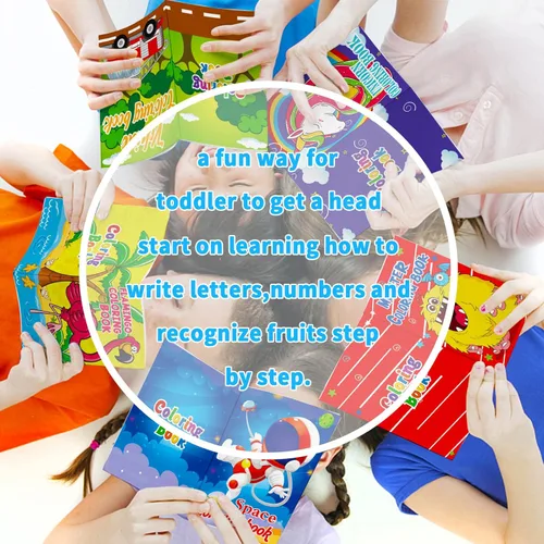 Miniatura 7 de Omgouue 24 libros pequeños para colorear para niños de 2 a 4 años, 4 a 8 años, regalos de fiesta de cumpleaños, bolsas de regalo, suministros