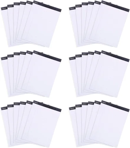 Miniatura 8 de Mintra Office - Anotador con renglones, 50 hojas por anotador; anotador micro perforado, para la escuela, la universidad, la oficina, el trabajo