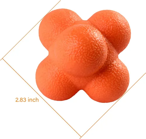 Miniatura 2 de AIRLAXER Bola de reacción, pelota de entrenamiento de coordinación ojo-mano, 2.83 pulgadas, naranja