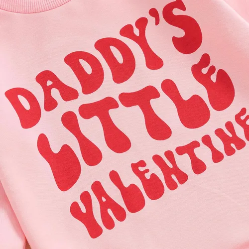 Miniatura 64 de SOLILOQUY Traje de manga larga con cuello redondo para el primer día de San Valentín para bebé niño y niña, mameluco de corazón de amor