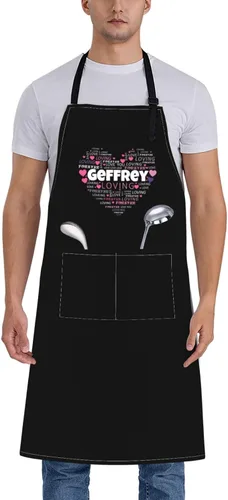 Miniatura 17 de Delantal unisex con babero ajustable personalizado para hombres y mujeres, delantales de cocina personalizados para fotos, 33 x 28 pulgadas