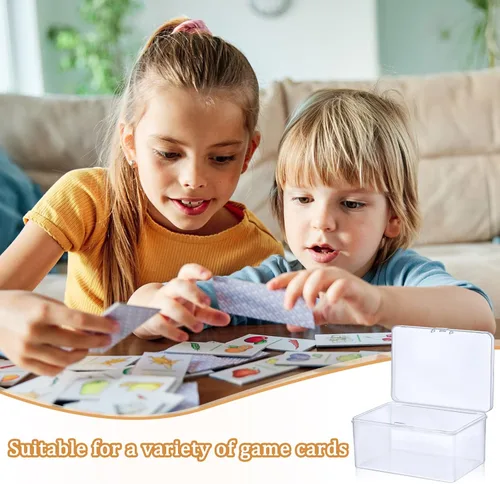 Miniatura 4 de Qunclay 10 fundas transparentes para cartas de juego, estuche organizador de almacenamiento para mazos de cartas compatible con Mtg/TCG y tarjetas
