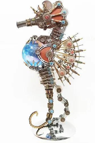 Miniatura 11 de Rompecabezas de metal 3D – Kit de modelo de dragón chino grande – Rompecabezas de metal mecánico – Adorno de escritorio de bricolaje – Rompecabezas