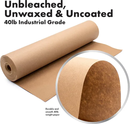 Miniatura 4 de Papel kraft de 30 x 150 pies para envolver regalos, tablón de anuncios, artes y manualidades, ramo de flores, cubierta de mesa, póster, embalaje