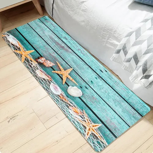 Miniatura 11 de LYFANS Alfombras de baño de espuma de esponja absorbente suave para baño y cocina (30 x 17 pulgadas), tapete de franela antideslizante brillante