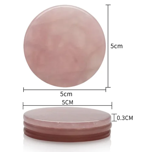 Miniatura 5 de Extensión de pestañas Jade Stone Round Injted Lash Adhesivo Palet Pegamento Palet para Mujeres Rosa (1 piezas)