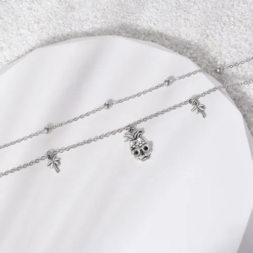 Miniatura 46 de CHIC & ARTSY Tobilleras de plata de ley S925 para mujer, pulsera de tobillo ajustable multicapa para playa, joyería de verano para mujer, de 10 a 11